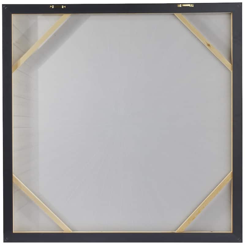 Canvas Starburst Radial Framed Wall Art with Gold Frame - Brown - Roche River Decor