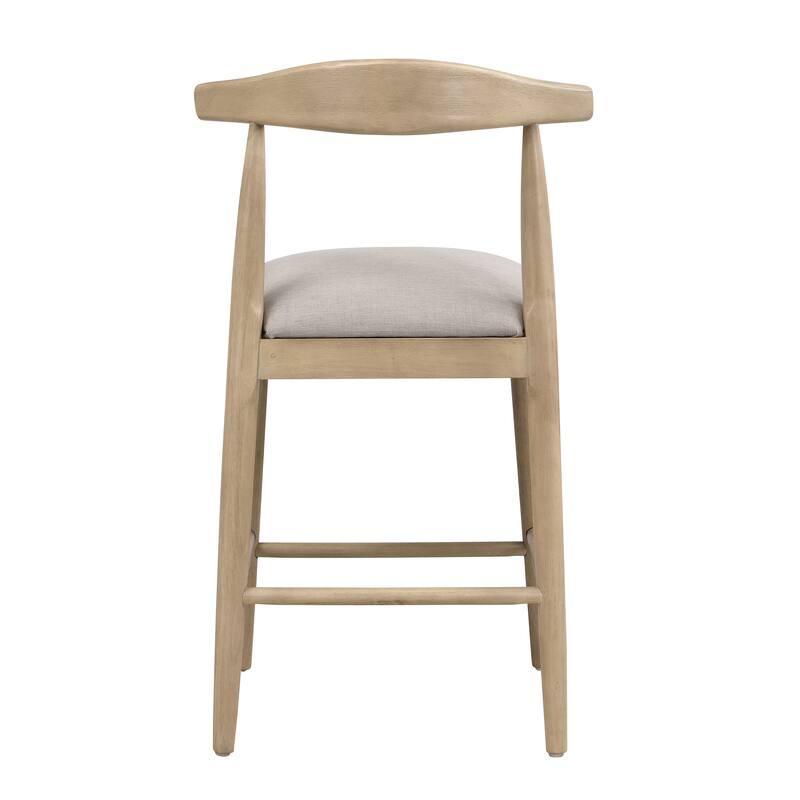 Christopher Knight Home - Helen Modern Upholstered Counter Stool Set of 2 with Open Back in Pebble Fabric