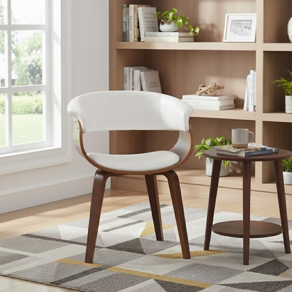 Carson Carrington Qaanaaq Wood and Faux Leather Dining Chair