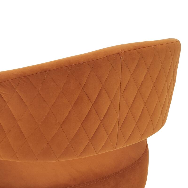Swivel Accent Chair Armchair,Round Barrel Chair in Fabric,velvet