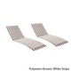 preview thumbnail 56 of 80, Salem Outdoor Chaise Lounge Cushion ONLY (Set of 2) by Christopher Knight Home - 79.25"L x 27.50"W x 1.50"H