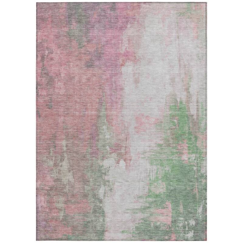 HomeRoots Abstract Transitional Rectangle Outdoor Rug