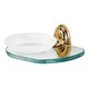 preview thumbnail 2 of 3, Alno Classic Traditional Wall Mounted Glass Soap Dish with Brass