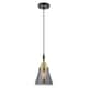 Option Black Antique Brass / Light Smoke Shade