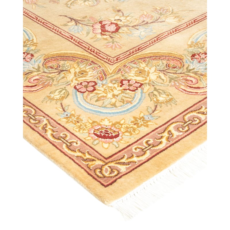 Overton Mogul One-of-a-Kind Hand-Knotted Area Rug - Yellow, 6' 8" x 9' 10" - 6' 8" x 9' 10"
