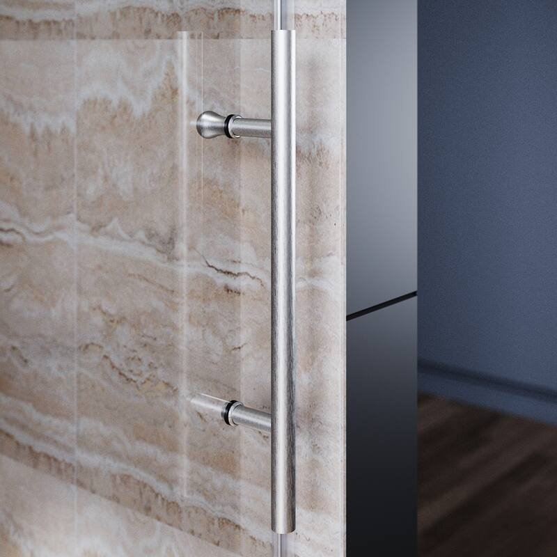 ELEGANT 60 x 72 Frameless Sliding Shower Door Stainless Steel
