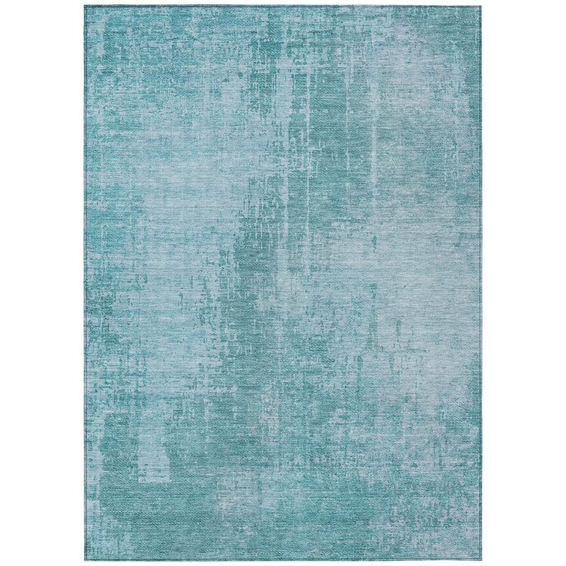 HomeRoots Abstract Transitional Rectangle Outdoor Rug - 3' x 5'