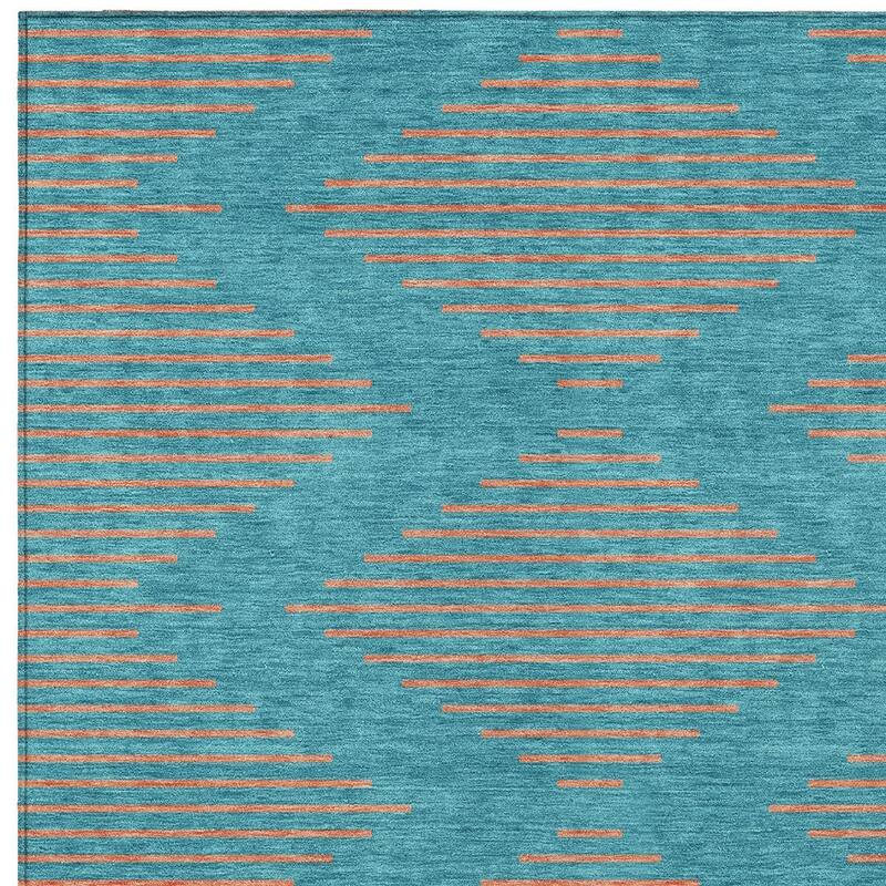 HomeRoots Geometric Transitional Rectangle Outdoor Rug