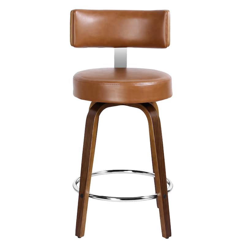 Faux Leather Upholstered Swivel Counter/ Bar Stools Set of 1/2/4