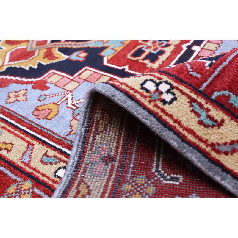 ECARPETGALLERY Hand-knotted Serapi Heritage Light Denim Blue Wool Rug - 8'11 x 11'10