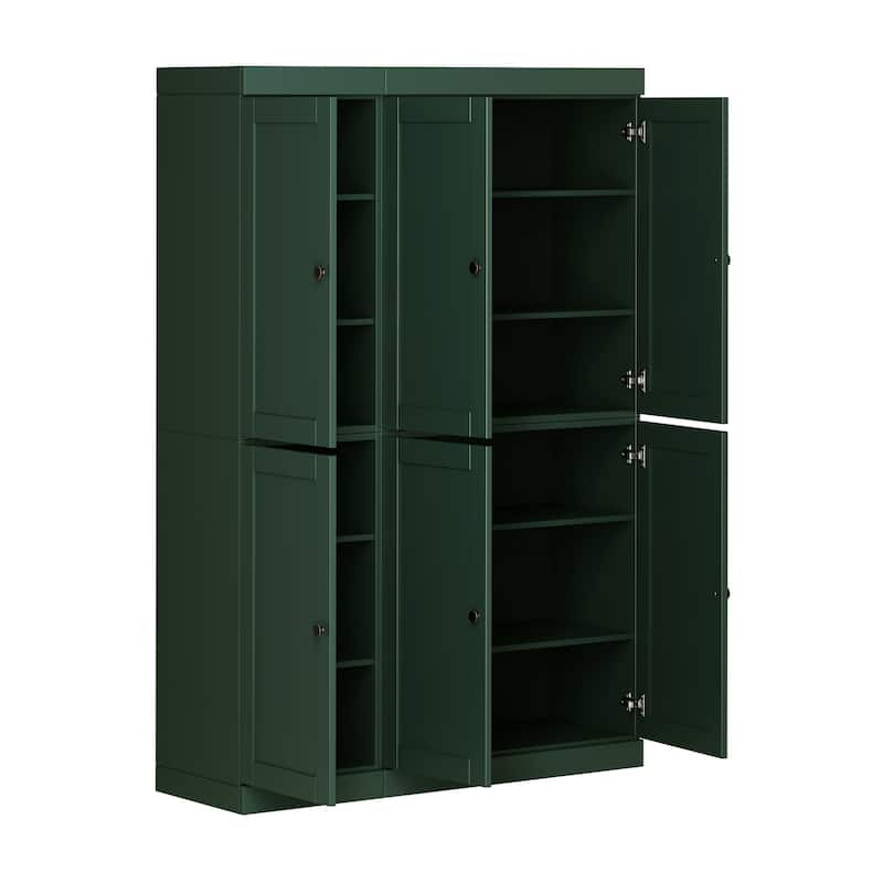 Palace Imports 100% Solid Wood 48.5" Pantry Cabinet with Shaker Doors and Adjustable Shelves