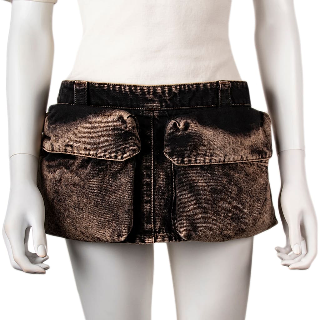 Miu Miu Washed Denim Mini Skirt - 40