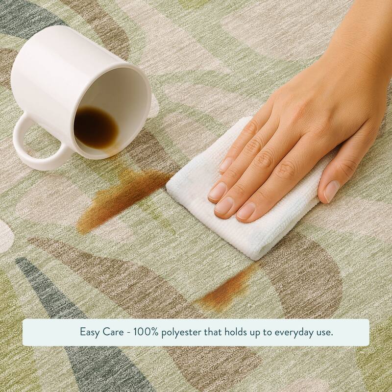 Machine Washable Indoor/ Outdoor Modern Gilcrest Chantille Rug