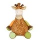 preview thumbnail 1 of 3, Mina Victory Plush Lines Plush Giraffe 22" x 26" Brown Indoor - 22" x 26" 22" x 26"