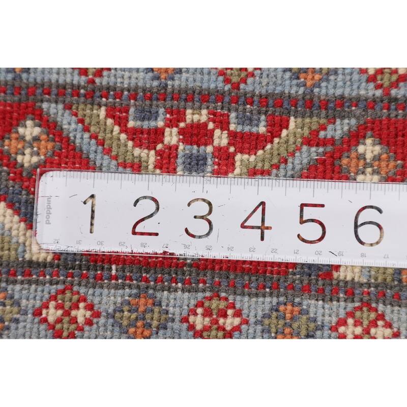 Ivory Kazak Oriental Area Rug Hand-Knotted Traditional Wool Carpet - 4'11" x 6'6"