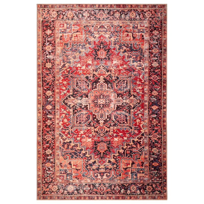 Terra by Obeetee Bergen Rug - Heriz Red - 7'6" x 9'6"