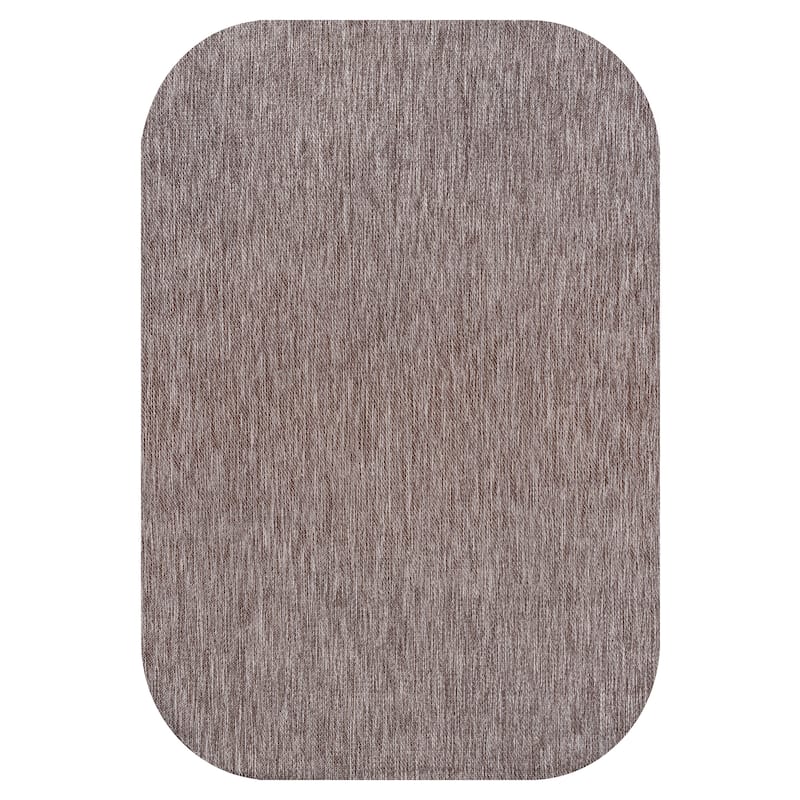 JONATHAN Y Miles Modern Minimalist Radius Corner Solid Indoor/Outdoor Shaped Area Rug