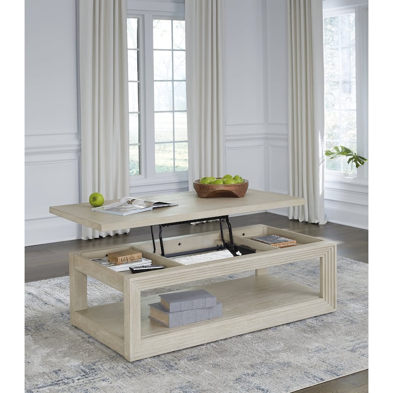 Signature Design by Ashley Marxhart Brown Lift-Top Coffee Table - 54" W x 28" D x 18.13" H