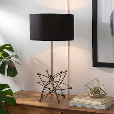 Safina Eclectic Metal Table Lamp - 26"H x 14"W x 14"D