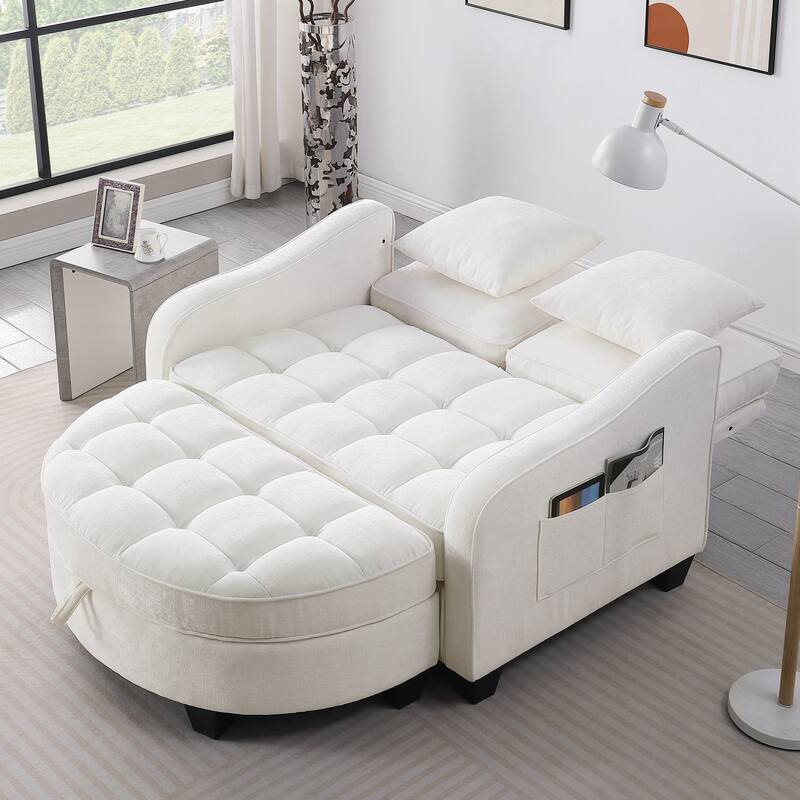 Sofa Comes with Two Small Throw Pillows, Suitable for Living Room and Bedroom