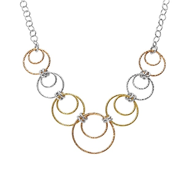 Circle Necklace in 18K Two-Tone Gold-Plated Sterling Silver