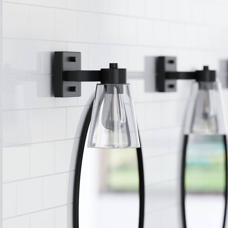 Prominence Home Fairendale Matte Black Farmhouse Vanity Light - Matte Black