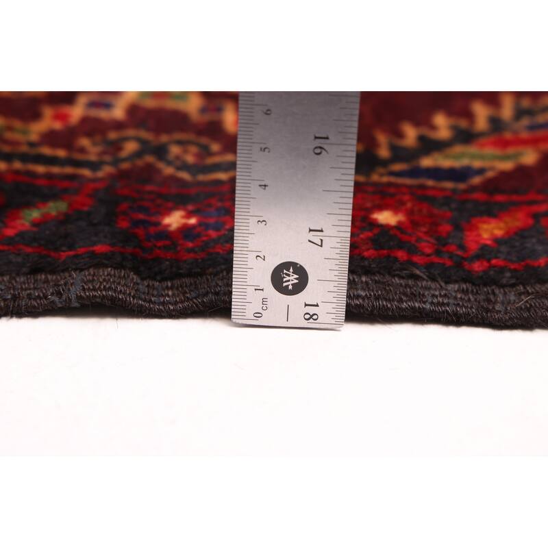 ECARPETGALLERY Hand-knotted Teimani Black, Burnt Orange Wool Rug - 3'6 x 6'2