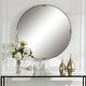 preview thumbnail 7 of 6, Uttermost 09882 CLIP 42-1/2" Diameter Circular Framed Bathroom Mirror