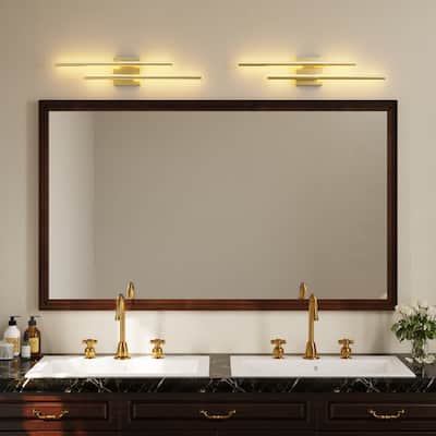 2Pack Bathroom Vanity Light 25'' LED Fixtures Over Mirror Wall Sconce
