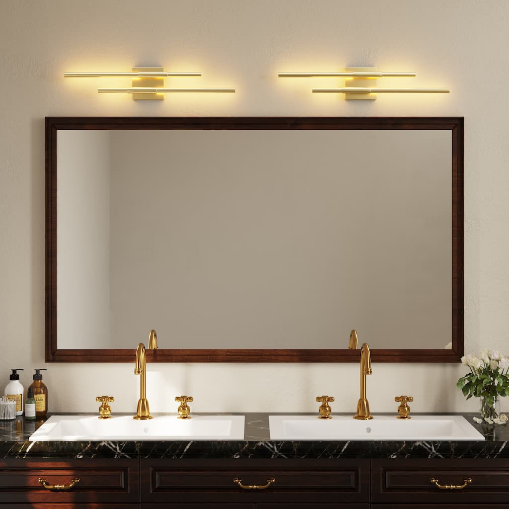 2Pack Bathroom Vanity Light 25'' LED Fixtures Over Mirror Wall Sconce