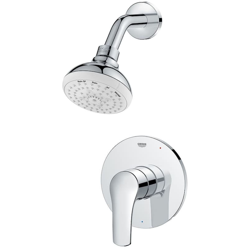 Grohe 10 252 1 Eurosmart Shower Only Trim Package with 1.75 GPM Multi - Starlight Chrome