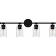 preview thumbnail 1 of 5, Caputo 4-Light Matte Black Bath Light