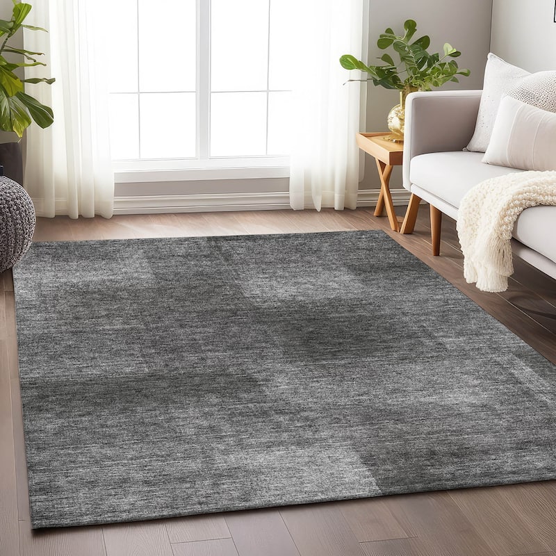 Premium Washable Super Soft Solid Ombre Mayfield Rug - Gray - 9' x 12' - Rectangle