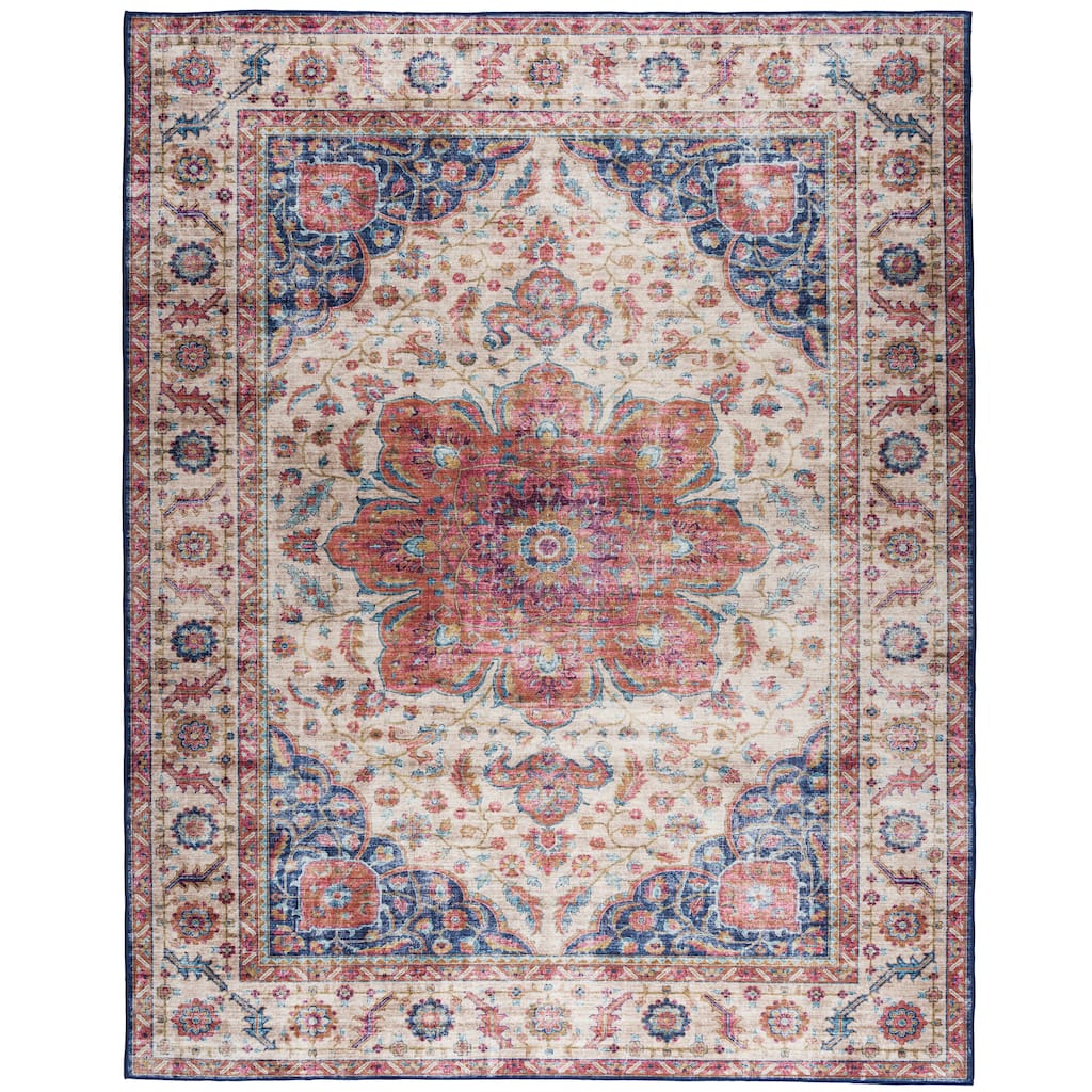 Realife Machine Washable Rugs -Vintage Bohemian Medallion