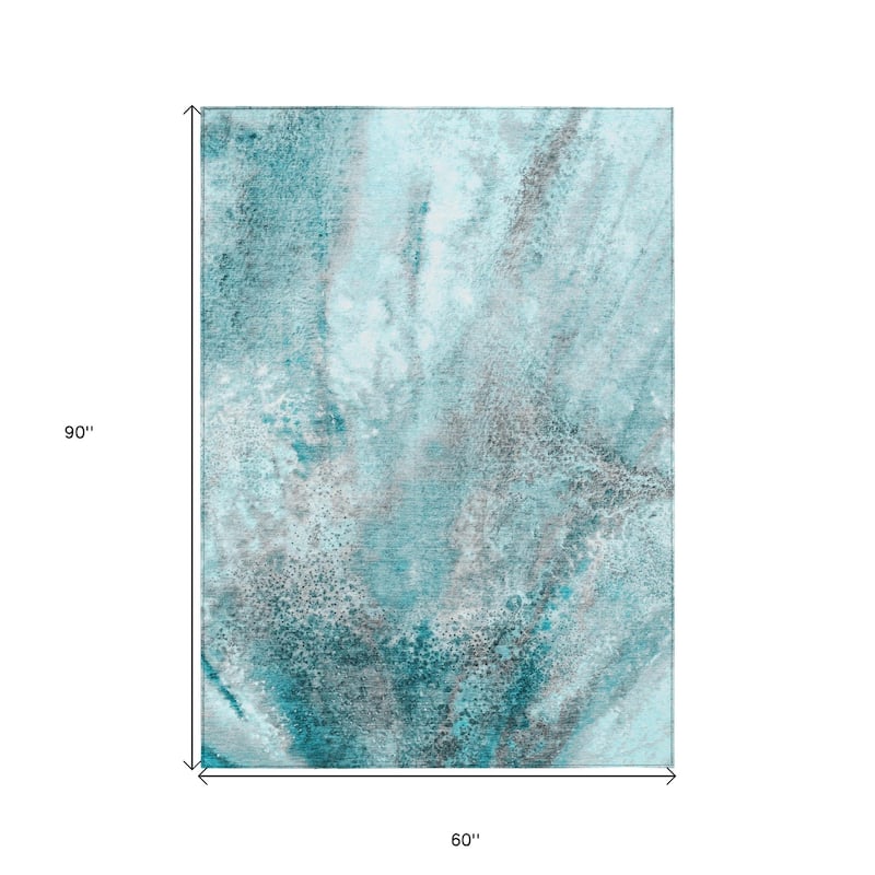 Lalu Modern Art-Inspired Weather Resistant Modern Chic Outdoor Rug