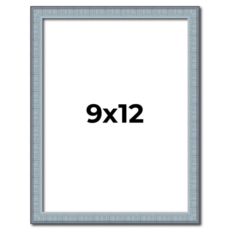 9x12 Frame Rustic Sky Blue Solid Wood Picture Frame | 0.75 Inch
