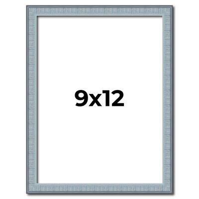 9x12 Frame Rustic Sky Blue Solid Wood Picture Frame | 0.75 Inch