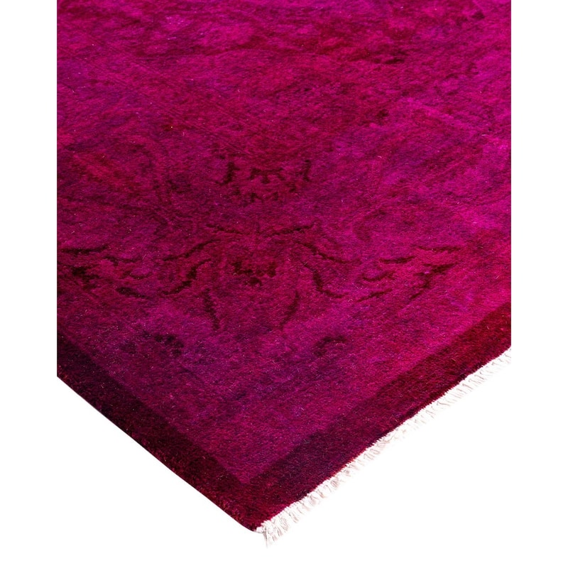 Contemporary Overdyed Wool Hand Knotted Area Rug - 6' 2" x 8' 10"