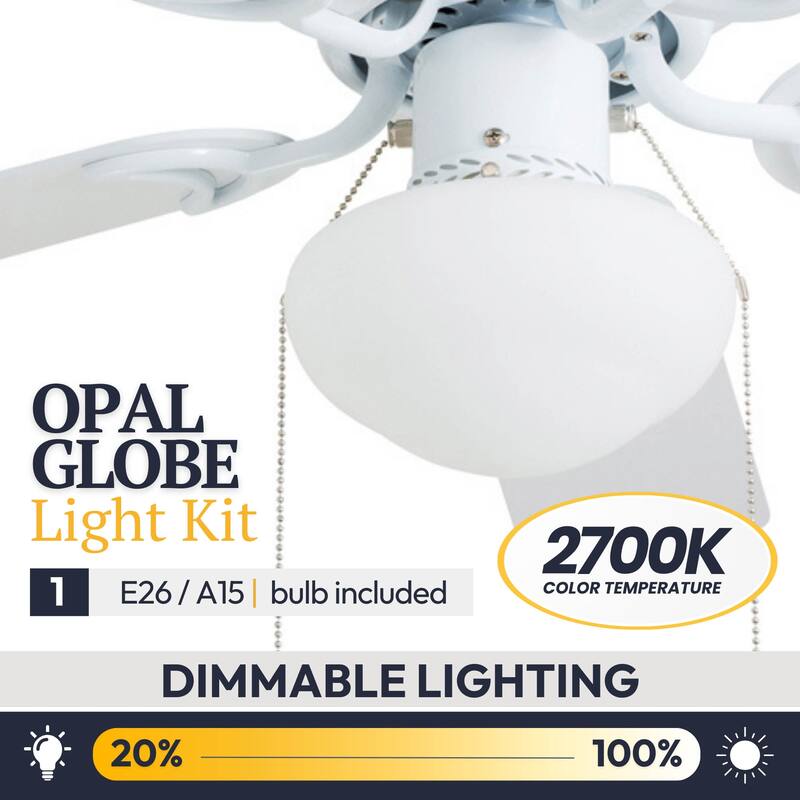 Copper Grove Sulby 42-inch White LED Ceiling Fan