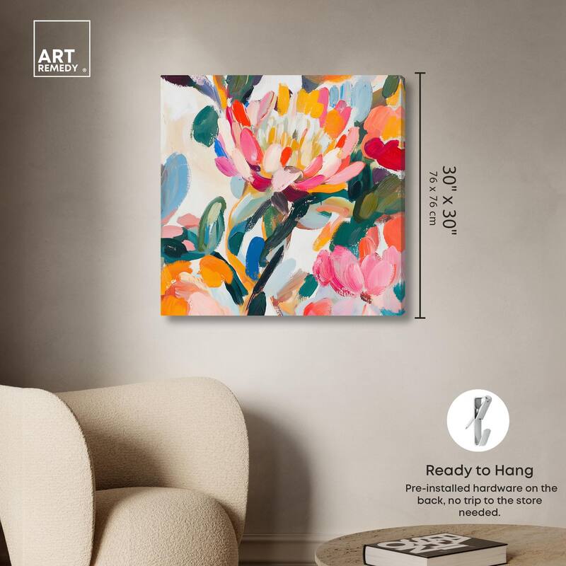 Lively Flora I Canvas by Art Remedy, Gallery Wrapped