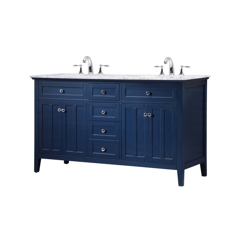 Modern 60" Double Bathroom Vanity Set