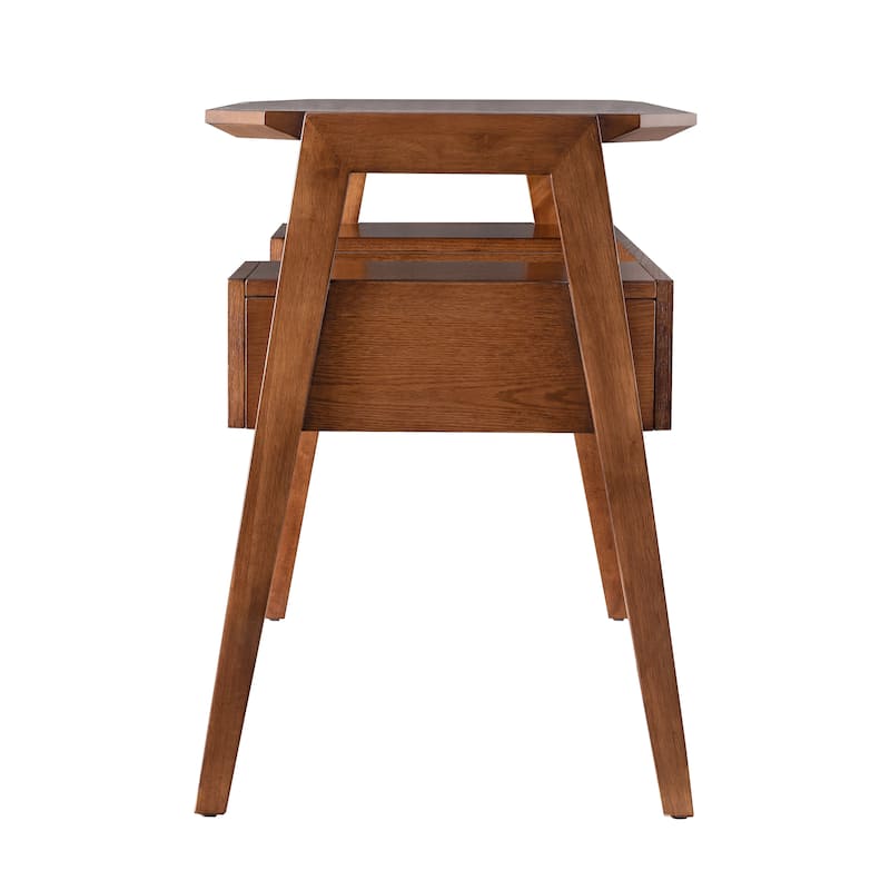 SEI Furniture Casella Midcentury Modern Writing Desk with Storage