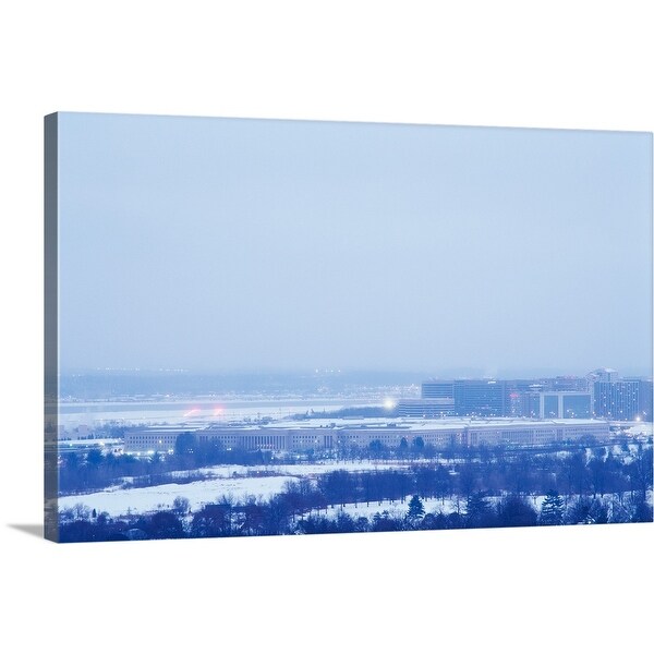 "High angle view of the Penatgon with snow, Virginia" Canvas Wall Art