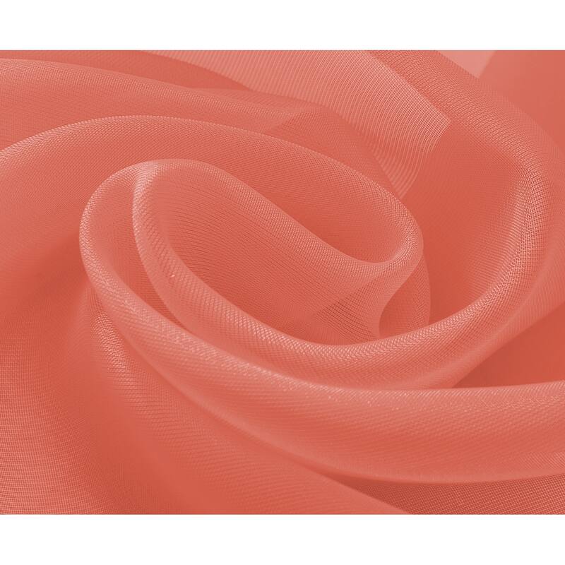 Cara Sheer Voile Grommet Window Curtain Panel - 84 or 90 inches