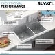 preview thumbnail 4 of 8, Ruvati 33 x 22 inch Drop-in Topmount Kitchen Sink 16 Gauge Stainless Steel 60/40 Double Bowl - RVM5166 - 8' x 11'