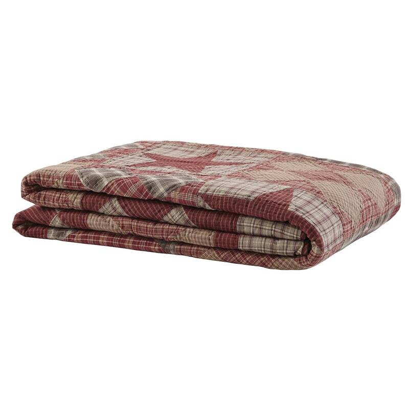 Dawson Star-Tan Rustic Star Cotton Quilt