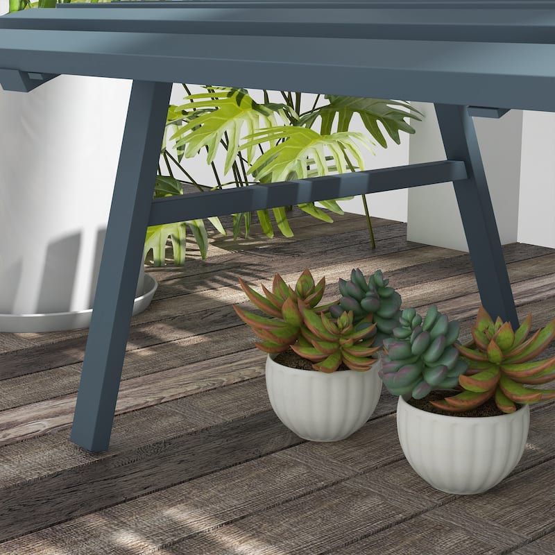 Outsunny 48.5" Garden Bench, Outdoor Patio Bench, Lightweight Aluminum Park Bench with Slatted Seat
