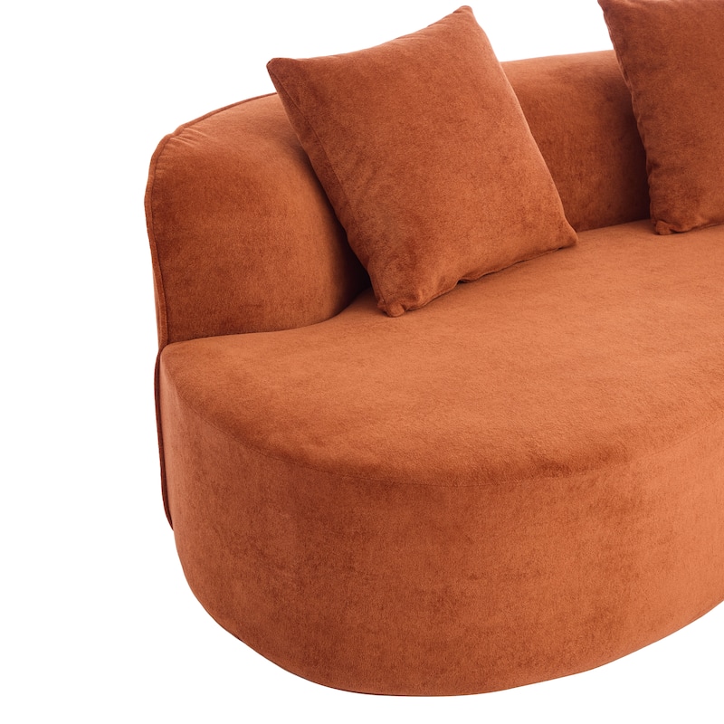 Christopher Knight Home - Linda Fabric Curved 126" Sectional Sofa