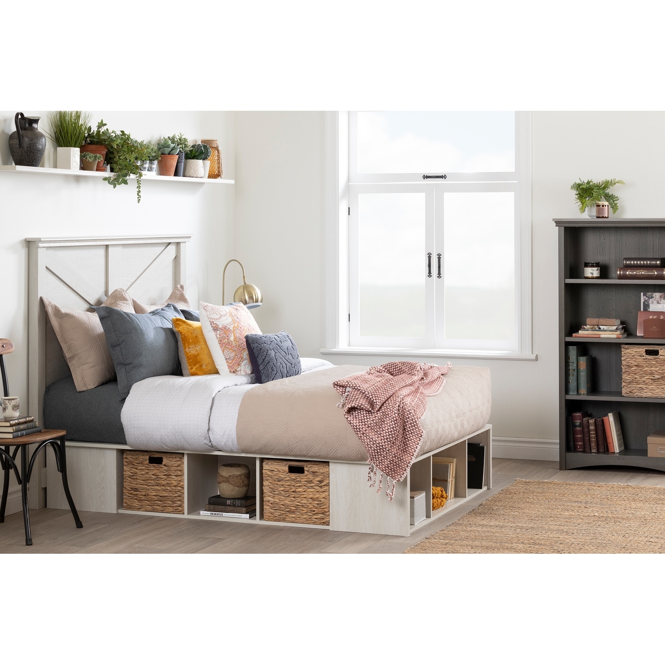 South Shore Avilla Storage Bed With Baskets Overstock 25278729