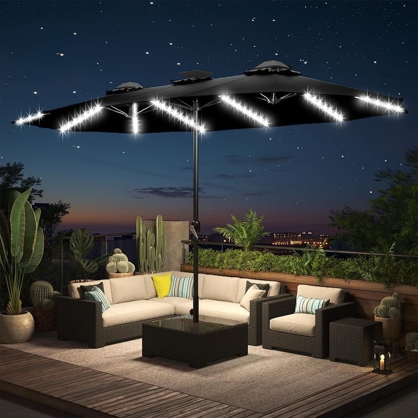 cantilever hanging patio solid umbrella Corvus Vera 10 ft. Steel Cantilever Hanging Canopy Patio Umbrella in Dark Gray